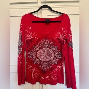 Vintage Y2K embroidered top- HOW CUTE! Brand